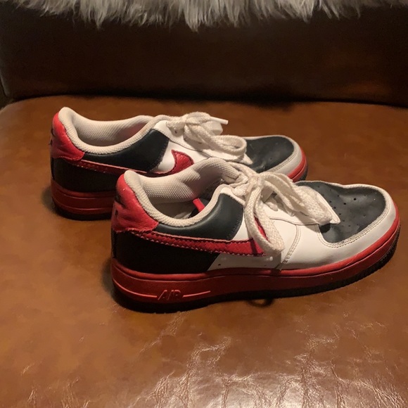 RARE vintage NIKE AIR FORCE 1 XXV '82 Shoes Black Red White 314192-162 - Picture 6 of 9